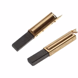 Balai de charbon robuste pour vos appareils à moteur électrique - Dimensions: 6,3 x 11 x 28mm - Avec support en laiton et cha ...