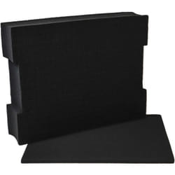 vhbw Insert en mousse avec plaque de fond remplacement pour Bosch 1 600 A00 1S1, 1600A001S1 pour caisse à outils - mousse personnalisable, noir