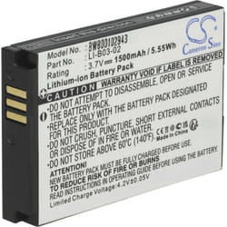 Vhbw - batterie remplacement pour Golf Buddy LI-B03-02 pour système de navigation gps (1500mAh, 3,7V, Li-ion)