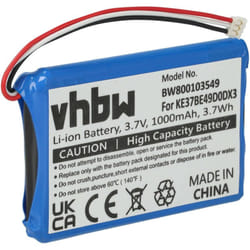 Vhbw - Batterie remplacement pour Garmin KE37BE49D0DX3 pour gps, appareil de navigation (1000mAh, 3,7V, Li-ion)