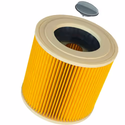 vhbw - the clever way Filtre plissé compatible pour votre aspirateur industriel, pour aspiration à sec ou humide - Finition s ...