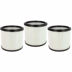 vhbw - the clever way Set de Cartouche Filtre pour votre aspirateur industriel, pour aspiration à sec ou humide - Finition su ...