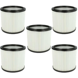 5x filtre plissé compatible avec Parkside pnts 30 / 8 e aspirateur - blanc - Vhbw