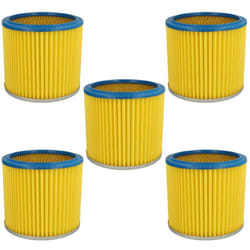 Vhbw - 5x filtre plissé compatible avec Rowenta ru 04, ru 01, ru 02, RU03, ru 101, Bully, ru 05, ru 100, ru 03 aspirateur - bleu / jaune