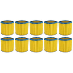 Vhbw - 10x filtre à cartouche compatible avec Parkside pnts 35/5(E/S), 30/9 e, 30/9(E/S), B1, B2, A1 aspirateur - Filtre plissé