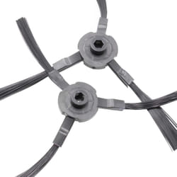 Vhbw - 2x Brosse latérale compatible avec Medion MD16192, MD18500, MD18501, MD18600 robot aspirateur - Lot de brosses, gauche/droite, noir