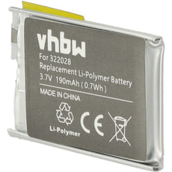Vhbw - Batterie compatible avec TomTom Runner Cardio, Multisport smartwatch montre connectée bracelet fitness (190mAh, 3,7V, Li-polymère)