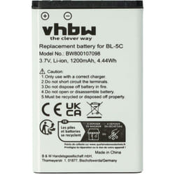 vhbw Batterie compatible avec Garmin GLO 2 récepteur GPS bluetooth (1200mAh, 3,7V, Li-ion)