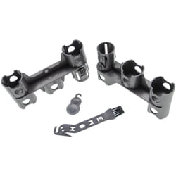 2x Support mural d'accessoires compatible avec Dyson SV10, SV11, SV12, SV14 aspirateur et ses embouts - Fixation avec brosse de nettoyage, gris - Vhbw
