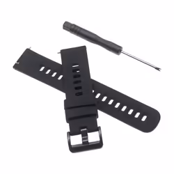 vhbw bracelet compatible avec Amazfit Neo montre connectée - 12 + 85 cm silicone noir