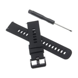 vhbw bracelet compatible avec Amazfit Neo montre connectée - 12 + 85 cm silicone noir