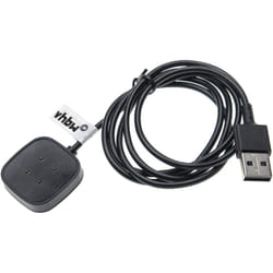 Vhbw - Câble de charge compatible avec Fitbit Sense, Versa 3 smartwatch, montre de fitness - Station de charge, noir, magnétique - 1m