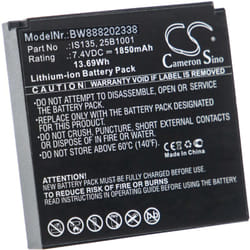 Vhbw - Batterie compatible avec pax iras 900K, P90, S90, S900 scanner de code-barre pos (1850mAh, 7,4V, Li-ion)
