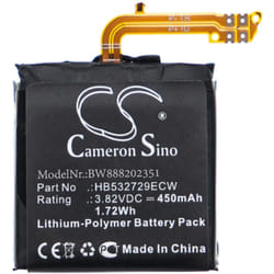 Vhbw - Batterie compatible avec Huawei GT2 46mm, MNS-B19, Magic Watch 2 46mm smartwatch montre connectée bracelet fitness (450mAh, 3,82V, Li-polymère)