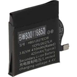 vhbw Batterie compatible avec Huawei Watch 2 4G, Pro 4G smartwatch montre connectée bracelet fitness (410mAh, 3,8V, Li-polymère)