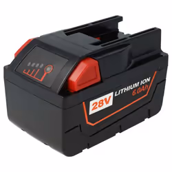 EXTENSILO Batterie compatible avec Milwaukee HD28 AG HD28 AG 125 HD28 CS HD28 H HD28 HX outil électrique aspirateur (6000 mAh