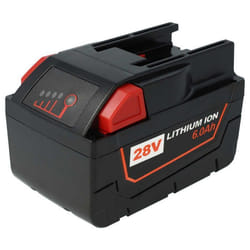 EXTENSILO Batterie compatible avec Milwaukee HD28 AG HD28 AG 125 HD28 CS HD28 H HD28 HX outil électrique aspirateur (6000 mAh