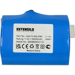 Batterie compatible avec Neato Signature 25, XV-11, XV-12, XV-11 All Floor aspirateur (6000mAh, 7,4V, Li-ion) - Extensilo