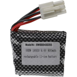 Vhbw - Batterie pour modéle rc p. ex. compatible avec GPToys, Foxx, Hosim (800mAh, 9,6V, Li-ion, 54 x 48 x 16,5 mm, EL-6P)