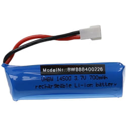 vhbw Batterie pour modéle RC par ex. voiture de course avion (700mAh, 3,7V, Li-ion, 53 x 15 mm)
