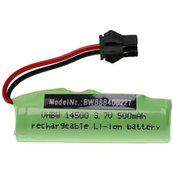 Vhbw - Batterie compatible avec SM-2P connecteur pour modéle rc par ex. voiture de course avion (500mAh, 3,7V, Li-ion)