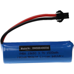 Vhbw - Batterie compatible avec SM-2P connecteur pour modéle rc par ex. voiture de course avion (1500mAh, 3,7V, Li-ion)