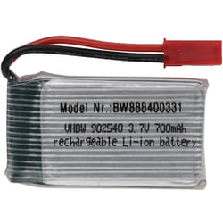 Vhbw - Batterie compatible avec bec connecteur pour modéle rc par ex. voiture de course avion (700mAh, 3,7V, Li-polymère, 44 x 25 x 9,8 mm)