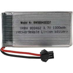 Vhbw - Batterie compatible avec SM-2P connecteur pour modéle rc (1300mAh, 3,7V, Li-polymère, 67 x 34 x 9 mm)