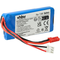 Vhbw - Batterie compatible avec bec connecteur pour modéle rc par ex. voiture de course avion (610mAh, 7,4V, Li-polymère, 74 x 31 x 8 mm)