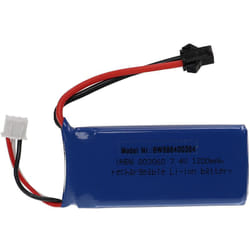 Vhbw - Batterie compatible avec SM-2P connecteur pour modéle rc par ex. voiture de course avion (1200mAh, 7,4V, Li-polymère, 70 x 30 x 18 mm)