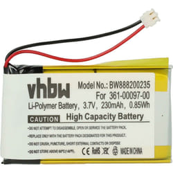 Vhbw - Batterie compatible avec Garmin Fenix 6x, 6X Pro Solar smartwatch montre connectée bracelet fitness (230mAh, 3,7V, Li-polymère) + outils