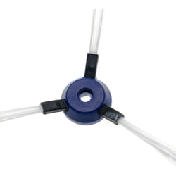 Vhbw - 2x Brosse latérale compatible avec Rowenta Smart Force Essential robot aspirateur - Lot de brosses, noir / blanc / bleu