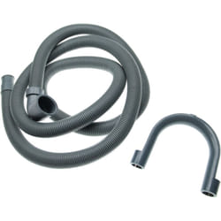 Tuyau de vidange pour compatible avec les machines à laver et laves vaisselles - 22/29mm connexion coudée, gris - Vhbw