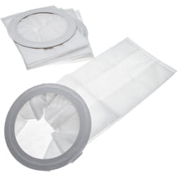 Vhbw - 5x Sacs compatible avec Nilfisk gd 10 Back aspirateur - microfibre non tissée, 17,75cm x 44,85cm blanc