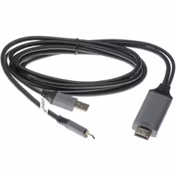 Câble adaptateur HDMI - USB - 1x connecteur HDMI - 1x connecteur USB 2.0-A - 1x connecteur USB 3.1 Ce câble connecteur pratiq ...