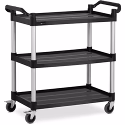 ⭐⭐⭐⭐⭐ Chariot de service robuste en plastique et en aluminium, avec trois plateaux de marques Royal Catering ✅ Modèle: RC-PST ...