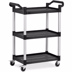 ⭐⭐⭐⭐⭐ Chariot de service robuste en plastique et en aluminium, avec trois plateaux de marques Royal Catering ✅ Modèle: RC-PST ...