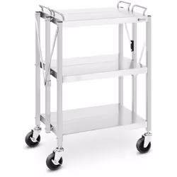 ⭐⭐⭐⭐⭐ Chariot de service pliable en inox avec trois plateaux de marques Royal Catering ✅ Modèle: RC-FST635G ✅ Article: 100117 ...