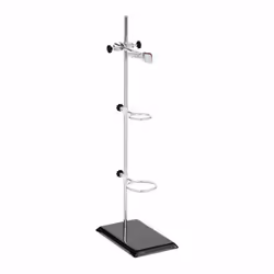 Support De Laboratoire Pour Chimie Verrerie Pince 2x Anneau Noix Montage Fer