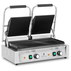 Royal Catering - Grill à double contact - 3 600 w - ondulé