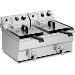 Royal Catering - Friteuse Électrique Professionnelle Inox 2 Bacs Restaurant 2 x 9 l 6 000 w