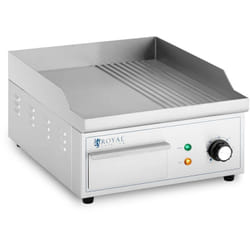 Plancha Électrique Professionnelle Plaque De Cuisson Lisse Rainurée 36x38cm 2kW