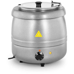 Royal Catering - Pot de soupe électrique - 10 l - acier - enrobé en argent