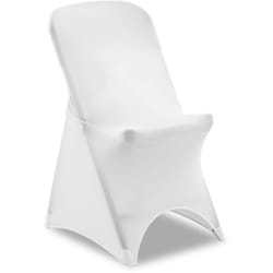 Royal Catering - Housse De Chaise Extensible Universelle Mariage Hôtel Restaurant Élasthane Blanc
