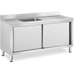Royal Catering - Plonge Inox Évier Sur Placard 1 Bac @ 50x40x24 cm Dosseret Cuisine Restaurant