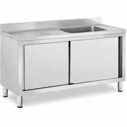 ⭐⭐⭐⭐⭐ La plonge en inox avec placard et dosseret de marques Royal Catering ✅ Modèle: RC-IKS06 ✅ Article: 10012139 ⬇️ Caractér ...