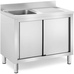 Royal Catering - Cabinet d'évier - 1 Pelvis Acier inoxydable - 400 x 400 x 240 mm