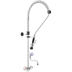 Robinet Mélangeur De Cuisine à Ressort + Douchette Flexible Laiton Chromé 250mm