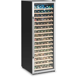 Royal Catering - produit reconditionne] Cave à Vin Frigo Boissons Réfrigérateur Bar Double Vitrage 428L Boitier Noir - Bon état