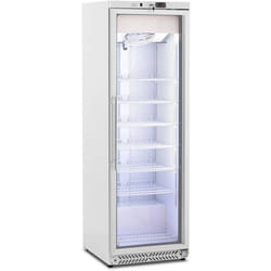 Royal Catering - Congélateur Armoire Vertical Professionnel 380 l Inox 425 w Porte Vitrée Blanc